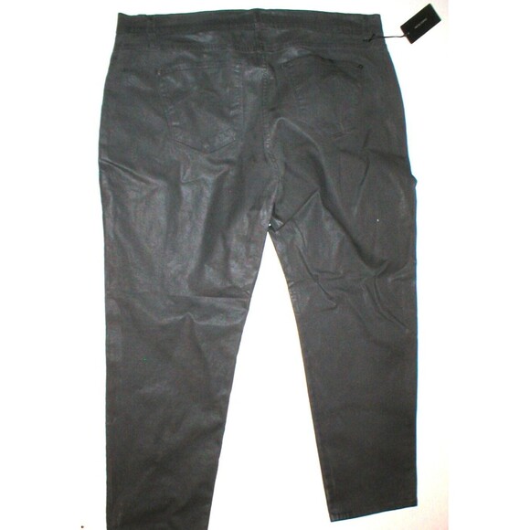NWT New Womens 22 James Jeans Icon Plus Size Coated Legging Leather Dark Gray - Picture 4 of 9